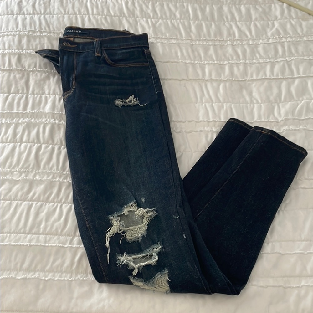Distressed Blue Jeans